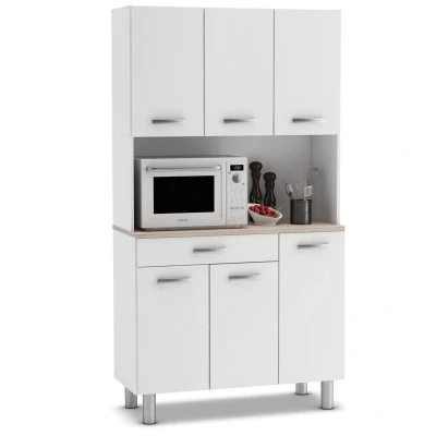 Afbeelding van Buffetkast Pasta 185 cm hoog wit