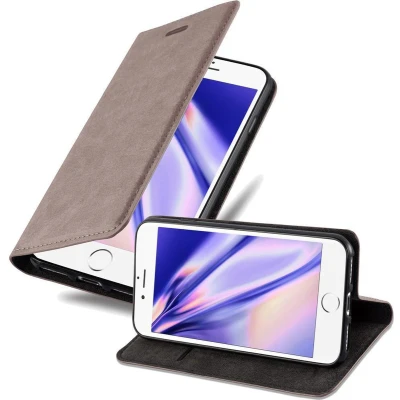 Afbeelding van Cadorabo Hoesje geschikt voor Apple iPhone 6 / 6S in KOFFIE BRUIN Beschermhoes met magnetische sluiting, standfunctie en kaartvakje Book Case Cover Etui