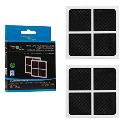 Afbeelding van FilterLogic FFL 155L Koelkastluchtfilter compatibel met LG Pure N Fresh ADQ73214404 ADQ73214405 ADQ73214408 LT120F Pur Air behandeling Amerikaanse koelkast (2 stuks)