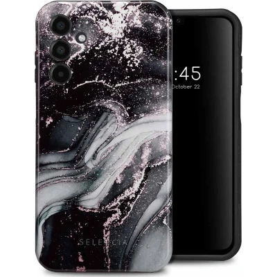 Afbeelding van Selencia Hoesje Geschikt voor Samsung Galaxy A15 (4G) / (5G) Vivid Backcover Chic Marble Black