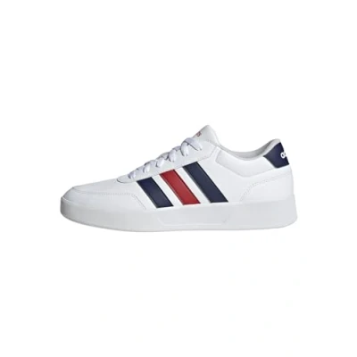 Afbeelding van adidas BREAKNET 3.0 SHOES Herenschoenen, Ftwr Wit/Donker Blauw/Better Scarlet, 44 2/3 EU