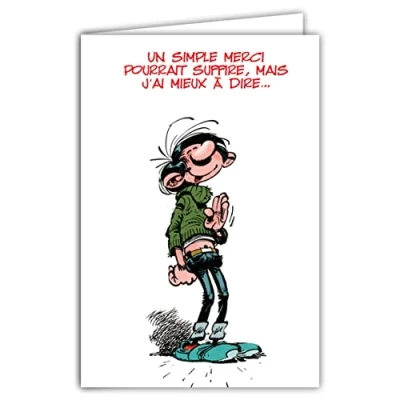 Afbeelding van AFIE GLCT 0126 Gaston Lagaffe bedankkaart met bedankje