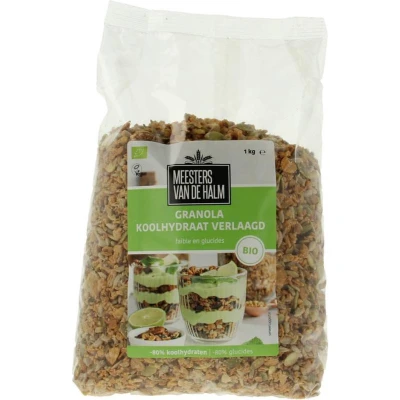 Afbeelding van De Halm Granola koolhydraat verlaagd Zak 1 kilo