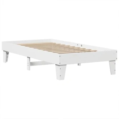 Image de vidaXL Cadre de lit sans matelas blanc 90x190 cm bois pin massif