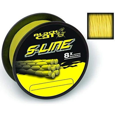 Afbeelding van Black Cat Gevlochten Lijn S Line Braided Yellow Maat : 0.55mm 70 kilo 300m