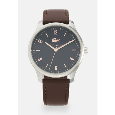 Afbeelding van Lacoste Lisbon Horloge, Heren, Maat: One Size, Brown/blue