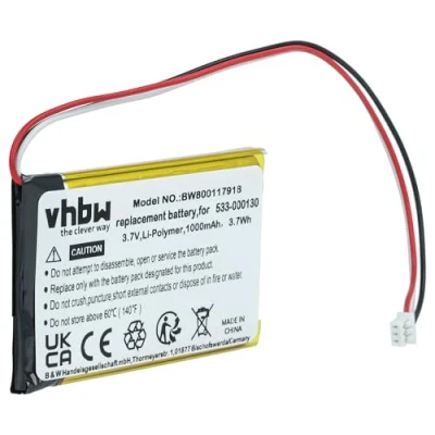 Afbeelding van vhbw Vervangende batterij voor Logitech 533 000130 draadloze muis (1000 mAh, 3,7 V, Li Polymeer)