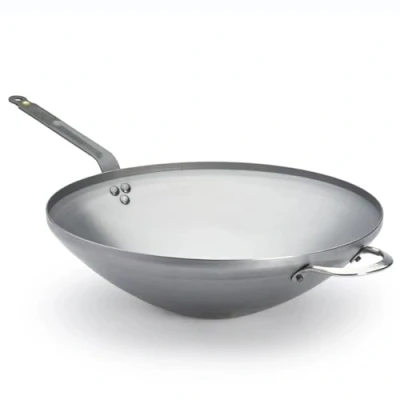 Afbeelding van De Buyer Wokpan Mineral B Element ø 40 cm Zonder anti aanbaklaag