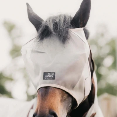 Afbeelding van Kentucky Horsewear Vliegenmasker Classic zonder Oren Zilver