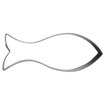 Afbeelding van Staedter Uitsteekvorm in visvorm, zilver, roestvrij staal, 9 cm