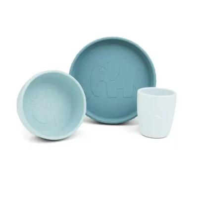Afbeelding van Done by Deer Stick&amp;Stay dinner set friends Powder