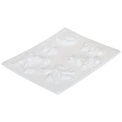 Afbeelding van Rayher 36080000 PE LD kunststof vorm eenhoorn 6 motieven 5 cm transparant