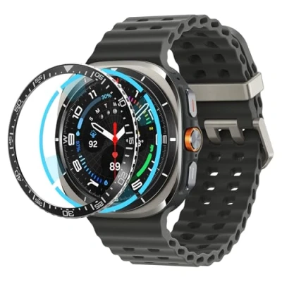 Afbeelding van Spigen lunette Tune ontworpen voor Samsung Galaxy Watch Ultra 47 mm ring zelfklevend (2024) zwart