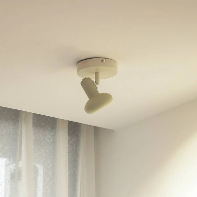 Afbeelding van Lindby buitenspot 1licht IJzer H: 15 cm GU10 beige, lichtgroen
