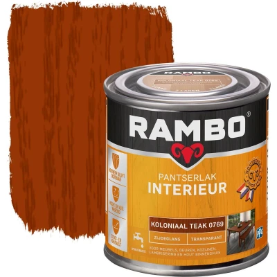 Afbeelding van Rambo Interieur Lak Transparant Mat Koloniaal Teak 0769 0,25 liter