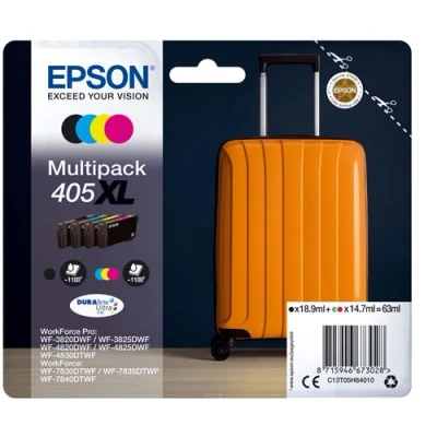 Image de Epson 405xl Multipack Noir cyan magenta jaune (c13t05h64020)