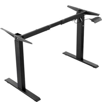 Image de VEVOR cadre de bureau debout, hauteur réglable 70 117 cm, pieds d&#039;ordinateur électrique, longueur 90 135 base poste travail ergonomique pour maison, bureau, uniquement, noir