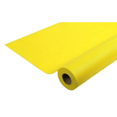 Afbeelding van Pro Nappe Ref. R785025I, spunbond niet geweven tafelkleed voor éénmalig gebruik, scheurbestendig, waterafstotend en afveegbaar materiaal, 50 m lang x 1,20 breed, geel