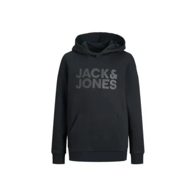 Afbeelding van Jack &amp; Jones Junior Jjecorp LOGO HOOD Hoodie Black voor kinderen, Maat: 164,