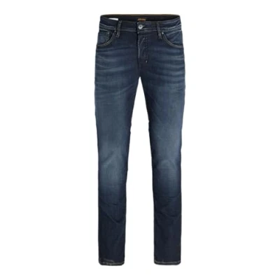 Image de Jack &amp; Jones Men Jeans TIM JJ Original Straight Legs Slim Fit Flat Front, Bleu foncé, 33W / 36L