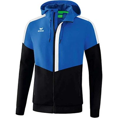 Afbeelding van Erima Squad Tracktop Jack Met Capuchon New Royal Zwart Wit Maat M