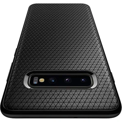 Image de Spigen Liquid Air Coque de protection pour téléphone portable polyuréthanne thermoplastique (TPU) noir mat Samsung Galaxy S10
