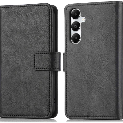 Afbeelding van imoshion Hoesje Geschikt voor Samsung Galaxy S25 Met Pasjeshouder Luxe Bookcase Zwart