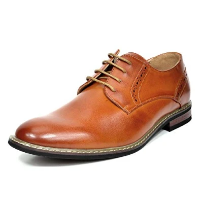 Afbeelding van Bruno Marc Derby heren veterschoenen klassieke zakelijke kostuumschoenen, Prins 16 Bruin