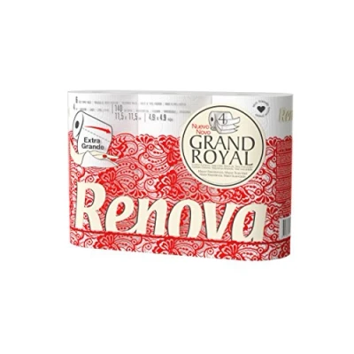 Afbeelding van Renova Grand Royal toiletpapier, 6 rollen Premium XXL 4 laags, zacht en duurzaam