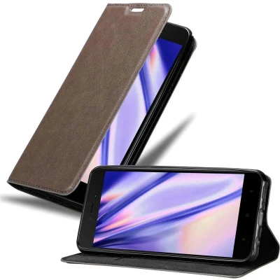 Afbeelding van Cadorabo Hoesje geschikt voor Xiaomi RedMi 5A in KOFFIE BRUIN Beschermhoes met magnetische sluiting, standfunctie en kaartvakje Book Case Cover Etui