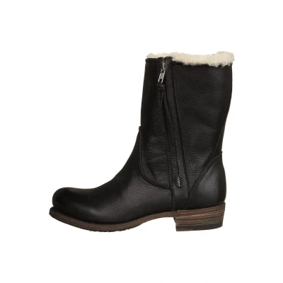 Afbeelding van Blackstone Cowboy/Bikerlaarzen, Dames, Maat: 38, Black Leer