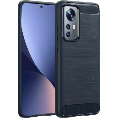 Afbeelding van imoshion Hoesje Geschikt voor Xiaomi 12 / 12X Siliconen Brushed Backcover Donkerblauw