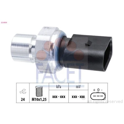 Afbeelding van FACET 25.0026 Drukschakelaar AUDI: A5 B8 Coupe, A4 Avant, A6 C7 PORSCHE: Panamera, SEAT: Leon III SC