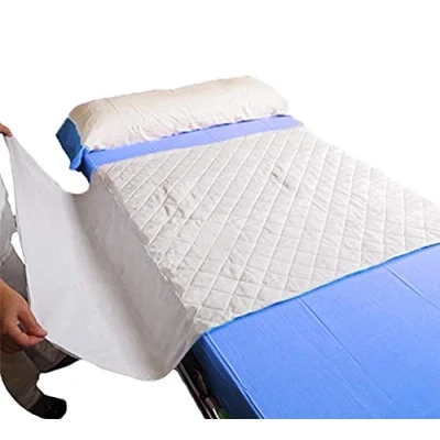 Afbeelding van OrtoPrime Absorberend bed, zeer absorberend, 4,65 l, m² + 400 wasbeurten, 5 laags matrasovertrek, voor volwassenen, baby&#039;s en kinderen, bedbescherming met vleugels, wasbaar, 90 x 85 cm