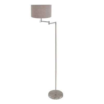 Afbeelding van Vloerlamp Grijs Grof Linnen &amp; Metaal 45x45x154 cm Bella Mexlite