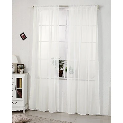 Afbeelding van WOLTU Gordijnen met plooiband, crème, 140 x 245 cm (b h), raamgordijn voor woonkamer, slaapkamer, kinderkamer (1 stuk)