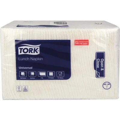 Afbeelding van Tork lunch servetten 32,5 x 32,5cm wit 8 stuks 500 vellen 509300