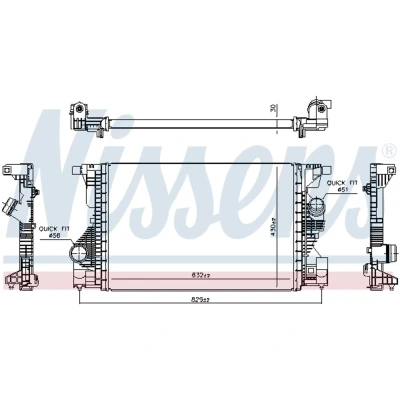 Afbeelding van NISSENS 961559 Intercooler MERCEDES BENZ: A Class