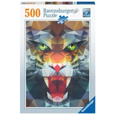 Image de Puzzle 500 Pièces Ravensburger Lion de polygone