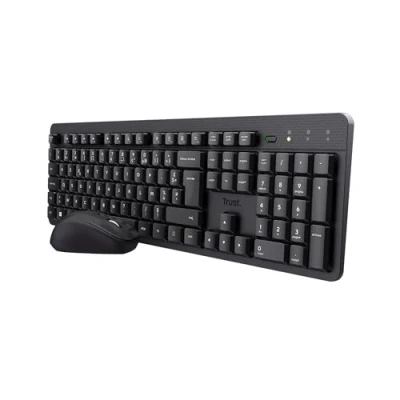 Image de Trust Clavier Et Souris Sans Fil Ody 2 Azerty Touches Silencieuses Noir
