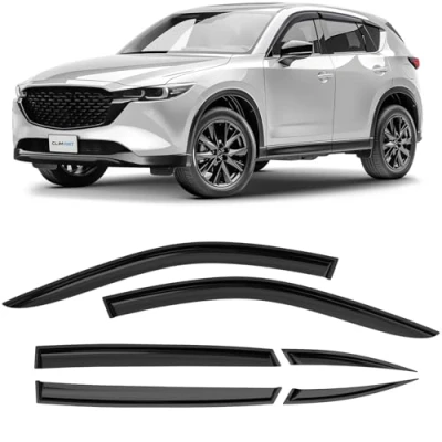 Afbeelding van Clim Art Set van 6 autodeflectoren voor/compatibel met Mazda CX 5 2017 2024 SUV, deflector voor auto, antenne