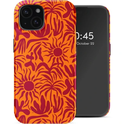 Afbeelding van Selencia Hoesje geschikt voor iPhone 15 Vivid Backcover MagSafe Tropical Vibes Apricot