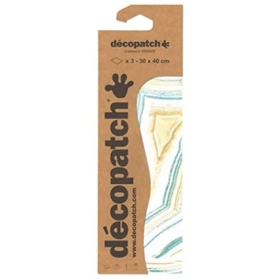Afbeelding van Décopatch C856C 3 vellen hetzelfde papier, bedrukt, modernisering, DIY en creatieve vrije tijd, 30 x 40 cm