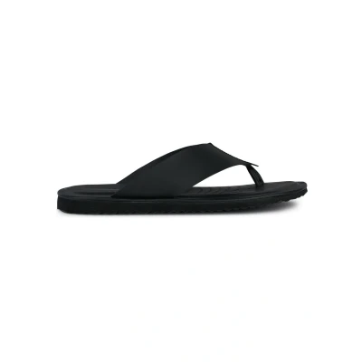 Afbeelding van Geox Erice Teensandalen, Heren, Maat: 45, Black Leer