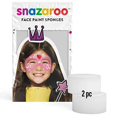 Image de Snazaroo Éponges Circulaires Haute Densité à Pores Fins Pour Peinture Le Visage et Corps Lot de 2 Facile Utiliser Nettoyer