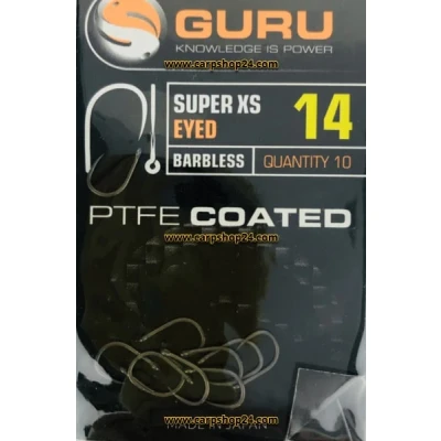 Afbeelding van Guru Super XS (10 pcs) Barbless Eyed Maat : Size 14