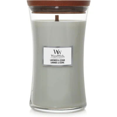 Afbeelding van WoodWick Geurkaars Large Lavender &amp; Cedar 18 cm / ø 10