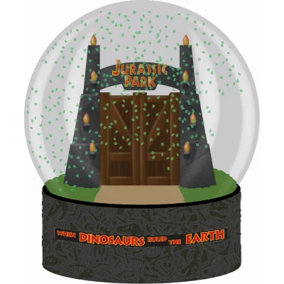 Afbeelding van Jurassic Park Ingang Decoratieve Sneeuwbol 65mm Kerst Sneeuwbal