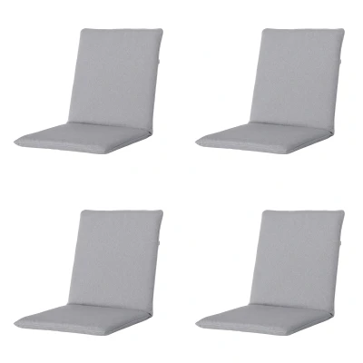 Afbeelding van Madison Stapelstoelkussen Manchester light grey Ca. 97x49 cm Set van 4