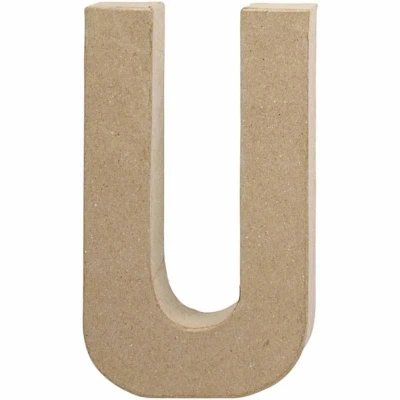 Afbeelding van Letter, groot, U, h: 20,5 cm, b: 11,5 1stuk, dikte 2,5 cm